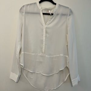 Nordstrom sheer white button up